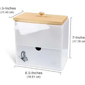 Dryer Sheet Dispenser package with Laundry Bag , Dryer Sheet Container with Basket for Dirty Clothes for Laundry Organization , white Acrylic Dryer Sheet Dispenser Box , Dryer Sheet Holder, DSD001