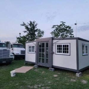 Mobile Prefabricated Tiny house, 19ft x 20ft private space of 2 bed rooms, living room, restroom and kitchen, Ideal for Air bnb hosting, Office or Workshop.