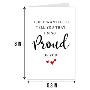 Qiliji So Proud Of You Card, Graduation Card, Congratulations Card, Well Done Card, New Job Card, Promotion Card, Passed Exam Card, Finished School Card