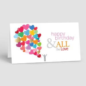 Stonehosue Collection | Beautiful Birthday Colorful Hearts Table Tent | Generic Place Cards | Whimsical Name Cards | 25 Count (Colorful Hearts)