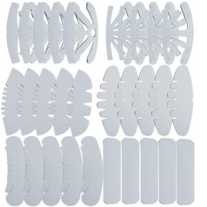 30 pcs baseball caps inserts shapers, 6 design cardboard hat support brim holder universal cap inner liner for home store display stand,white