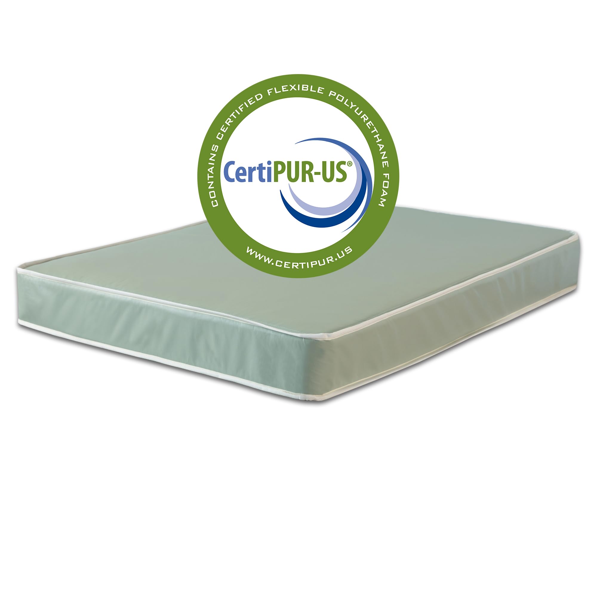 Treaton, Pressure Relieving & Cooling Tight Top Pocket Coil Hybrid 80" x 30" Mattress - 8-inch Water Proof Vinyl Medium Firm Mattres, Great for Hospital and Institutional Use, Bed in Box, Green