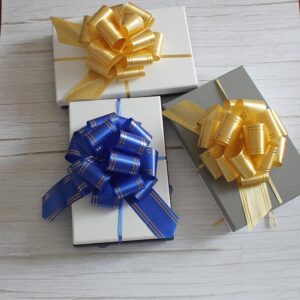 6pcs Pull Bows,Gold Gift Bow,6inch Pull Bows Suitable for Christmas,Valentine's Day,Birthday Parties,Flower Baskets,Bouquets,Festivals and Other Decorations (Gold)