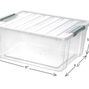 Baylee and Me Clear Plastic Storage Box with Removable Tray – Perfect for Organizing Arts and Craft Supplies, Sewing Notions, Small Toys, Bead, Art Supplies