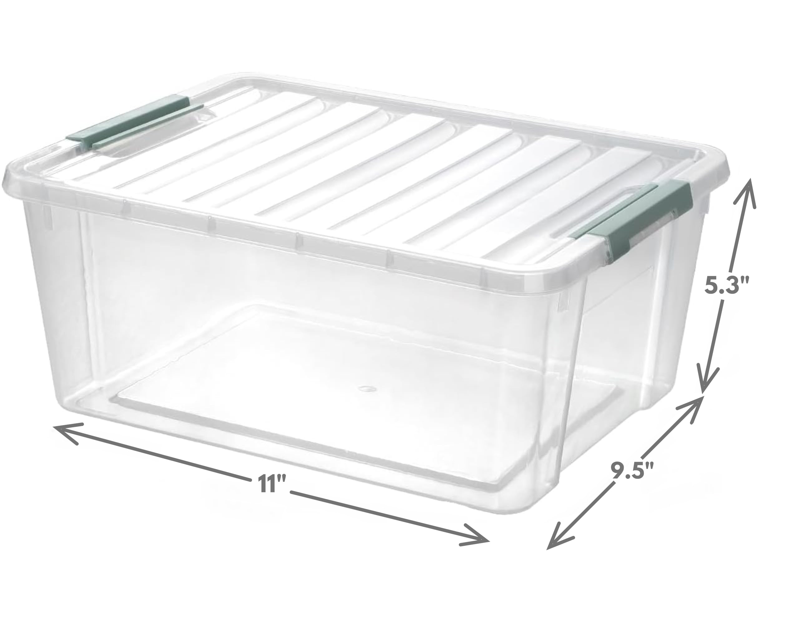 Baylee and Me Clear Plastic Storage Box with Removable Tray – Perfect for Organizing Arts and Craft Supplies, Sewing Notions, Small Toys, Bead, Art Supplies