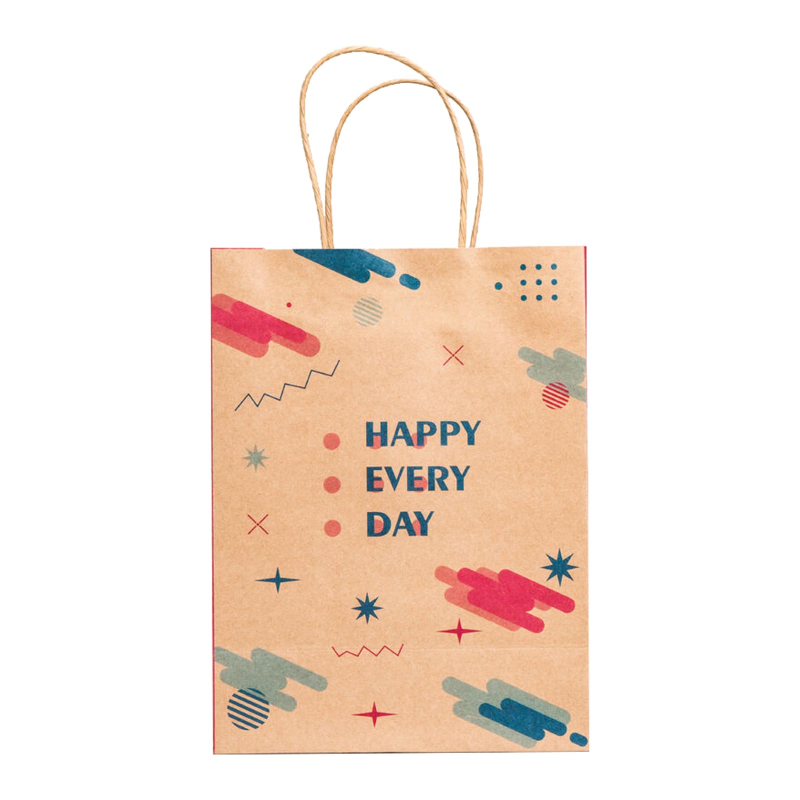 RACETOP 50 PCS Custom Paper Bags, Personalize Printed Kraft Paper Bags for Small Business, 8x4.5x10.8 Inch, Personalized Gift Bags with Logo, Shopping Paper bag with Handle, Goodie Bags