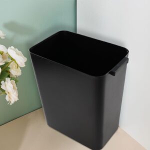 Minekkyes 3-Pack Black 4.5 Gallon Plastic Trash Can Wastebasket, Garbage Container Bin