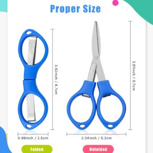 YETOOME 6 Pcs Folding Scissors, Small Stainless Steel Foldable Scissors, Portable Mini Travel Scissors for Home Travel School Office