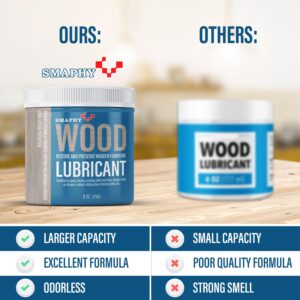 SMAPHY Wood Drawer Lubricant for Home DIY Projects, Multi-Purpose Semi Paste Wax for Wood to Reduce Frictions of Drawer Slide, Door Hinge Lubricant for Preserving Furniture & Restoring Wooden Slide