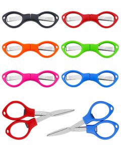 yetoome 6 pcs folding scissors, small stainless steel foldable scissors, portable mini travel scissors for home travel school office