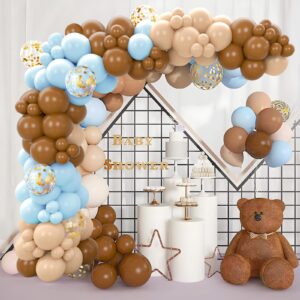 DataMoon We Can Bearly Wait Baby Shower Decorations - Baby Boxes with Letters,Boho Balloons,We Can Bearly Wait Backdrop,Tablecloth for Teddy Bear Baby Shower,Birthday Supplies,Gender Reveal