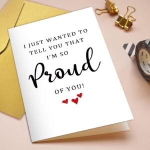 Qiliji So Proud Of You Card, Graduation Card, Congratulations Card, Well Done Card, New Job Card, Promotion Card, Passed Exam Card, Finished School Card