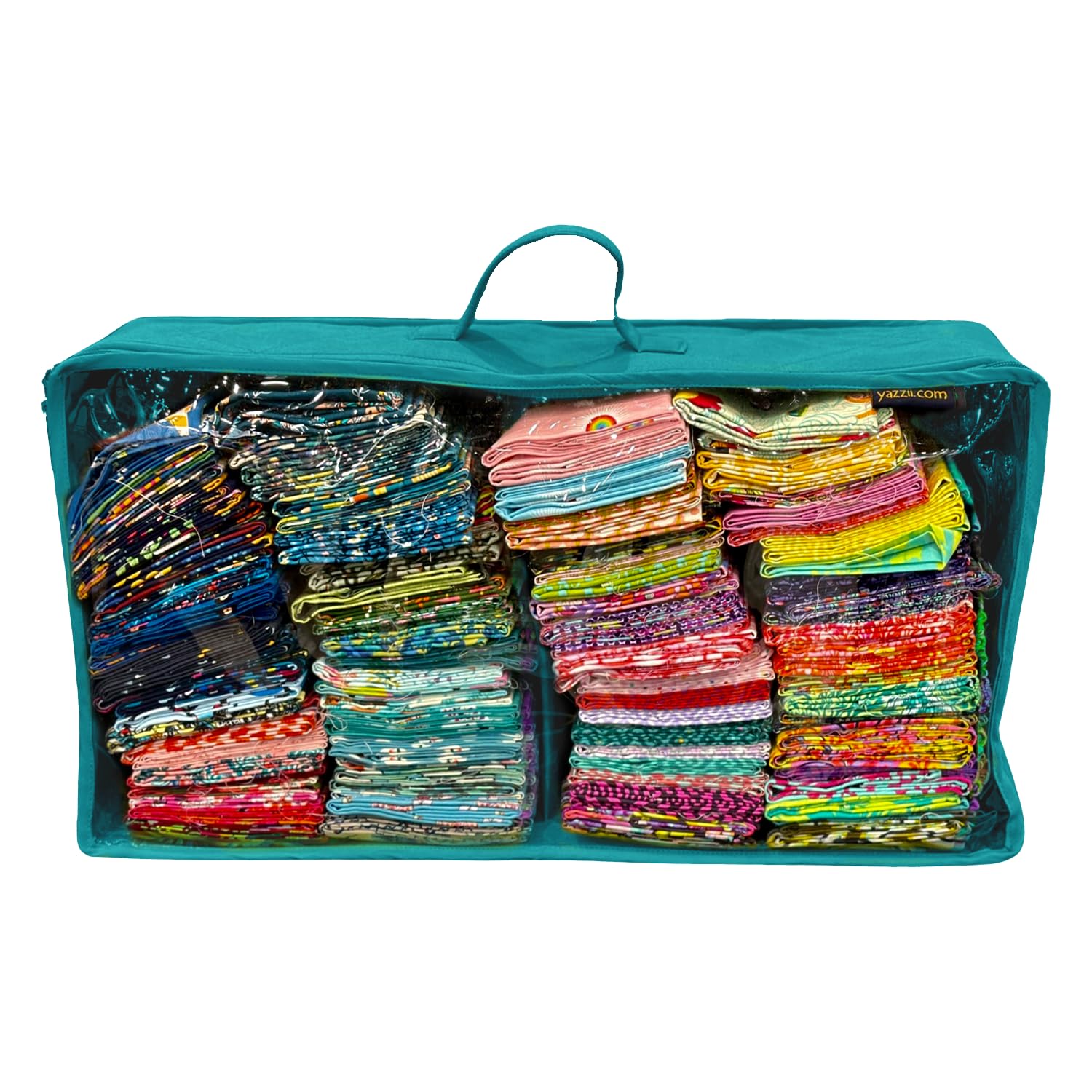 Fat Quarter Portable Tote Bag - Quilting Organizer Aqua