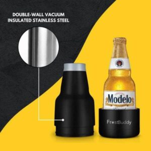 Frost Buddy - Modelo Beer Cooler Bottle - Beer Cooler - Double Wall Vacuum Insulated for Ice Cold Beer - Stainless Steel (Mexico)