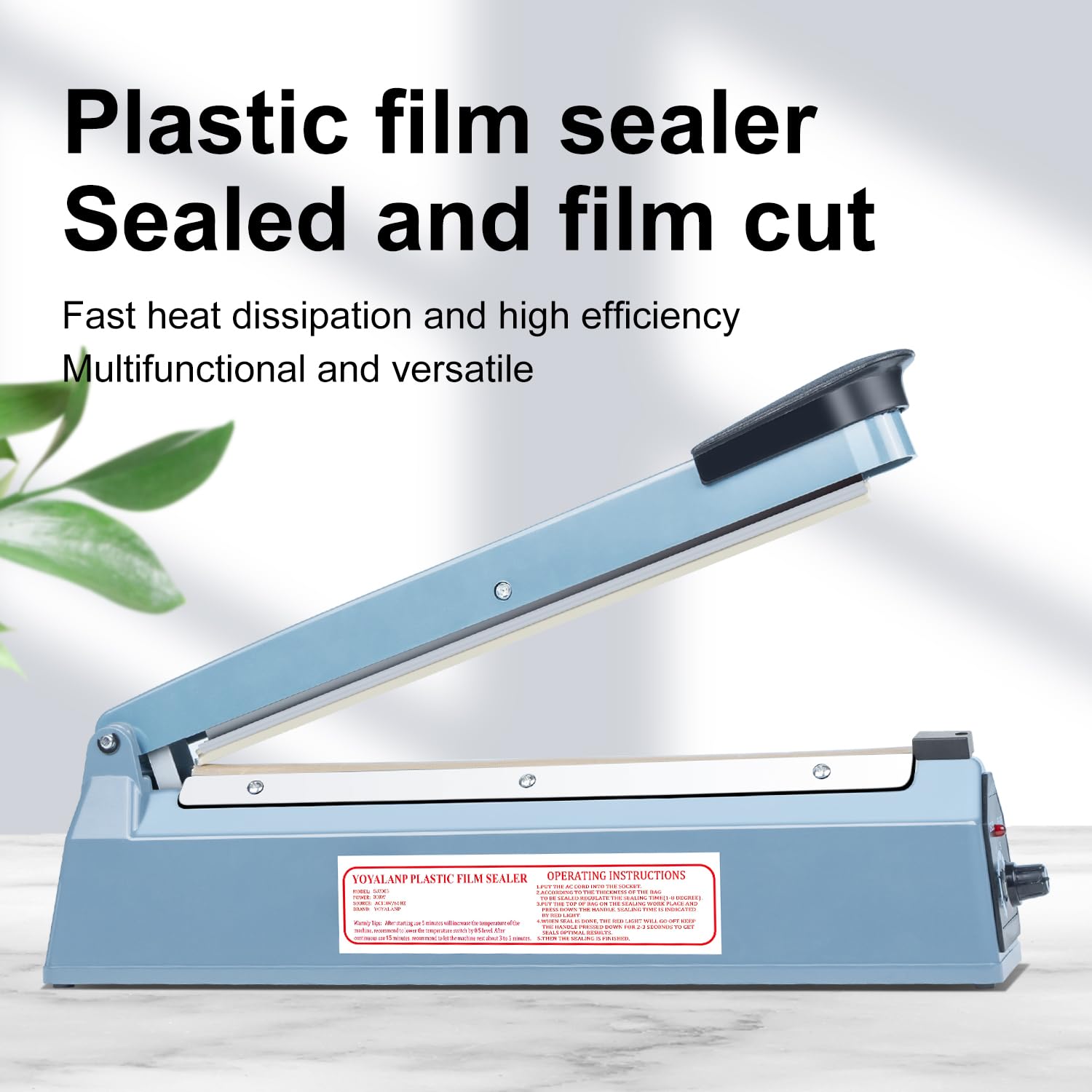 YOYALANP Impulse Sealer 8 inch, Manual Heat Sealer Machine for Plastic Bags, mylar bag Shrink Wrap Bag Sealers Duty Sealing Machine With Repair Kit