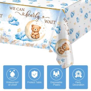 DataMoon We Can Bearly Wait Baby Shower Decorations - Baby Boxes with Letters,Boho Balloons,We Can Bearly Wait Backdrop,Tablecloth for Teddy Bear Baby Shower,Birthday Supplies,Gender Reveal