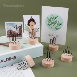 Framendino, 12 Pack Table Number Holders Wooden Place Card Holders for CenterPack Wedding