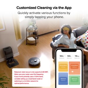 roborock Q5 Max+ Robot Vacuum with Self-Empty Dock, Upgraded from Q5+, 5500 Pa Suction, DuoRoller Brush, Hands-Free Cleaning for up to 7 Weeks, PreciSense LiDAR Navigation, App & Voice Control