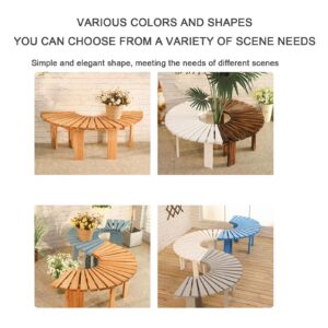 Outdoor Courtyard Bench Wooden Curved Benches Round Park Bench Outdoor Furniture,Solid Wood ​Slatted Seat Fan-Shaped Bench,Garden Tree Bench Backless Bench Patio Half Round Tree Bench Lounge Seating