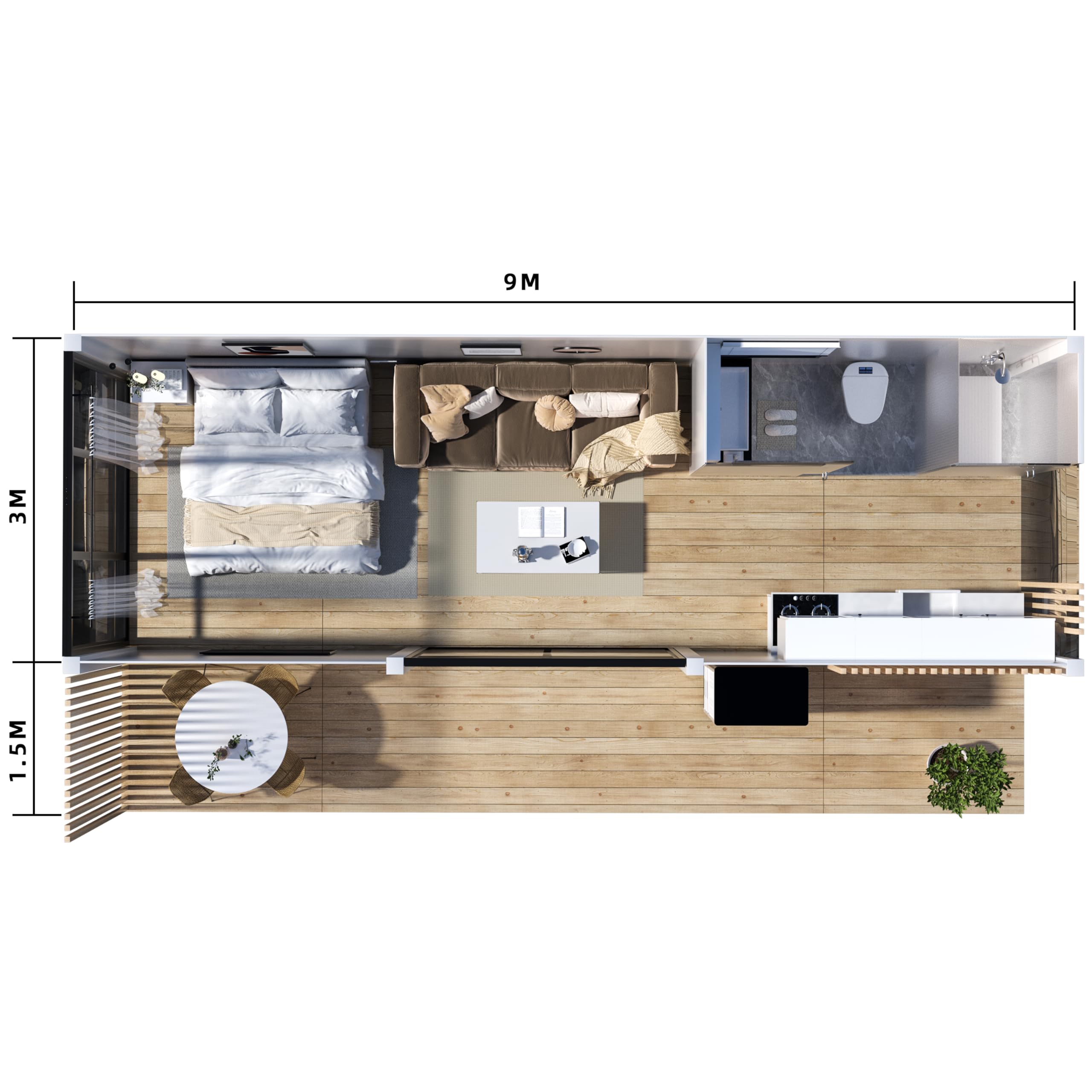 Carbon Home, Mobile Home, Expandable Home, Portable Prefabricated Tiny Home, Container Home, with The Option of (L30ft*W15ft*H10ft) Luxury House.