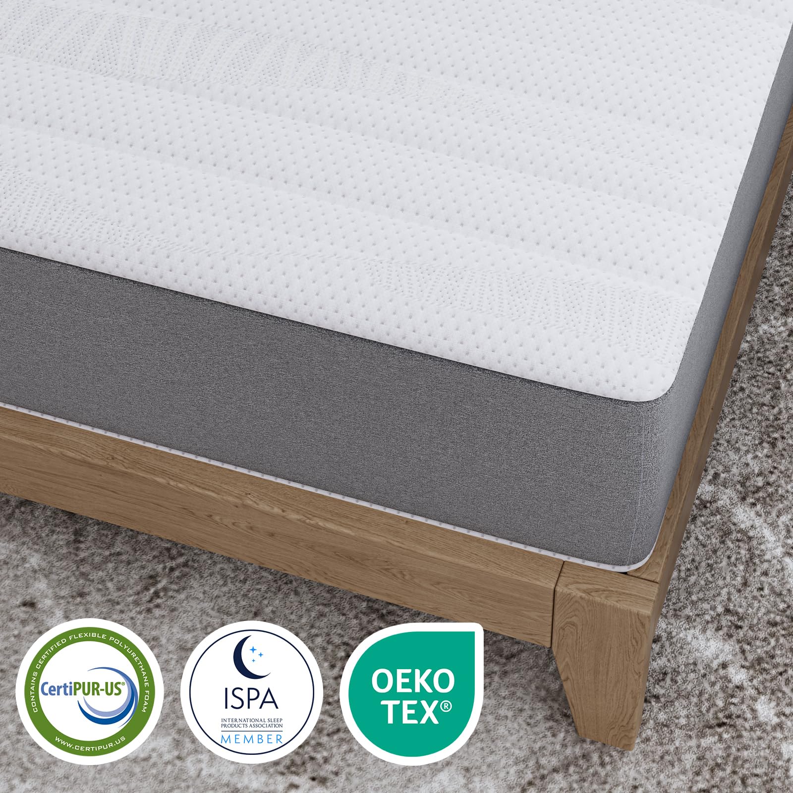 Novilla Twin Size Mattress, 10 Inch Memory Foam Mattress Twin with Bamboo Charcoal Foam for Cool Sleep & Pain Relief & Motion Isolating, Twin Mattress in a Box, Medium Firm