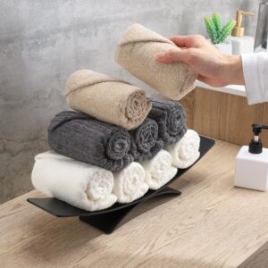 Minimalistic Toilet Paper Holder for Bathroom Decor Toilet Roll Holder Stand, Freestanding Toilet Tissue Holder Black Toilet Paper Organizer, Stainless Steel Toilet Paper Storage Stand Hold 6 Rolls