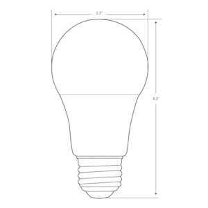 Feit Electric A19 LED Light Bulb, 75W Equivalent, Dimmable, 1100 Lumens, E26 Standard Base, 3000K Bright White, 90 CRI, Standard Light Bulb, Damp Rated, 22-Year Lifetime, OM75DM/930CA/2/6, 12 Pack