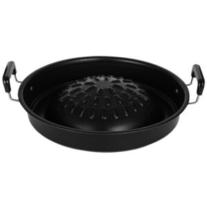 magiclulu bulgogi tray pan grill topper pan korean bbq metal grilling tray vegetable egg pork beef meat grill pan for shabu hot pot grilling accessory