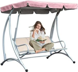 bturyt swing chair sunshade 210dreplacement canopy seat chair sunshade waterproof cloth swing garden rocking 2or3 seats outdoor seat hammock bench（only cover）