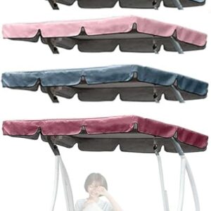 BTURYT 210DSwing Sun Shade Cover Replacement Canopy Seat Chair Sunshade Waterproof Cloth Swing Garden Rocking 2or3 Seats Outdoor Seat Hammock Bench（Only Cover）