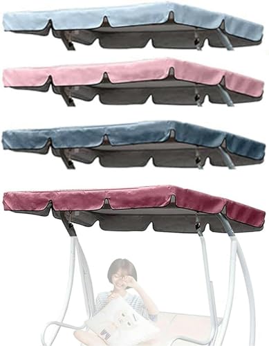 BTURYT 210DSwing Sun Shade Cover Replacement Canopy Seat Chair Sunshade Waterproof Cloth Swing Garden Rocking 2or3 Seats Outdoor Seat Hammock Bench（Only Cover）