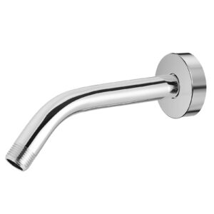 eolax 8 inch shower arm and flange, made of stainless steel, wall-mounted for fixed shower head and handheld showerhead mounts (8" chrome)