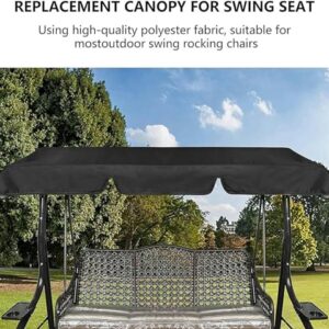 BTURYT Swing Chair Canopy Replacement, 2-3 Seater Swing Chair Canopy Cover, Anti-UV Waterproof Swing Chair Top Cover Roof for Outdoor Garden