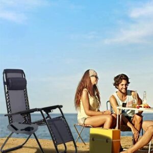 Gravity Chair Tray Recliner Side Cup Holder Removable Chair Cup Holder Portable Lawn Chair Side Table for Beach Fishing Trip Picnic Water Cups Snacks Storage