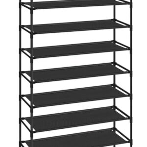 Generic 10 Tier 40 Pairs Shoe Rack, Stackable Sturdy Shoe Shelf, Tall Shoe Rack Organizer with Stainless Steel Frame (24.5 x 12 x 61.4) (L x W x H)