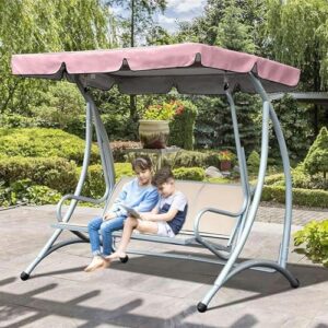 BTURYT Swing Chair Sunshade 210DReplacement Canopy Seat Chair Sunshade Waterproof Cloth Swing Garden Rocking 2or3 Seats Outdoor Seat Hammock Bench（Only Cover）