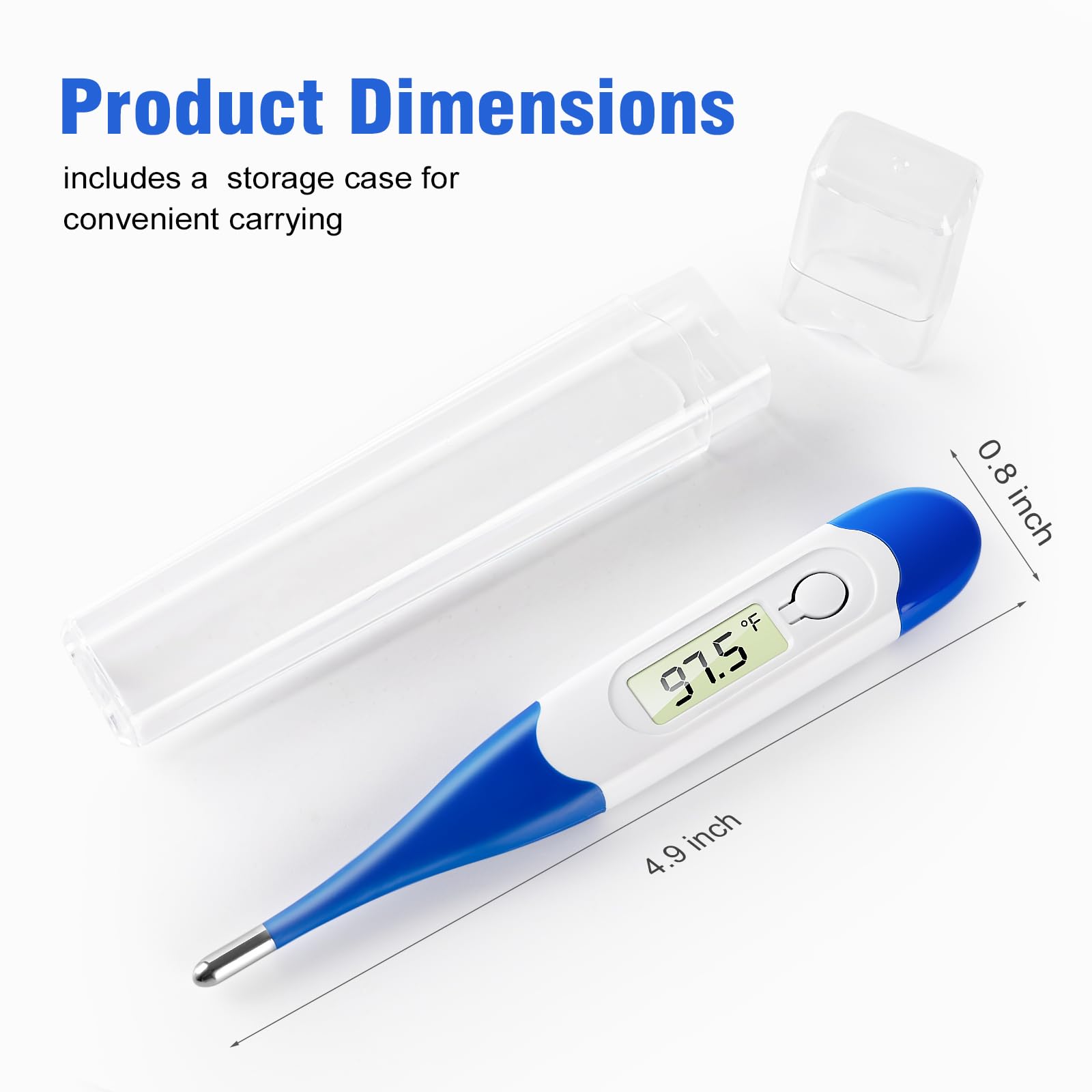 CHENGYOUDE Digital Oral Thermometer for Fever,Thermometer for Adults with 10 Seconds Fast Reading, Basal Thermometer with Accurate & Easy to use for Adults and Kids.