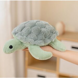 15” Weighted Turtle Stuffed Animals for Adults, 3lbs Weighted Turtle Plush Pillow Toy, Turtle Weighted Stuffed Animal for Gift Valentine Birthday