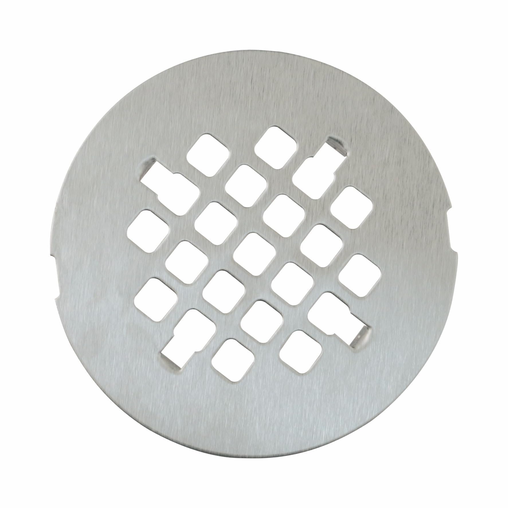 Brushed Nickel 4-1/4" OD Snap-in Shower Drain Cover Replacement, Welsan Stainless Steel Round Shower Strainer Grid Easy to Install