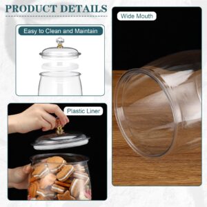 Nuogo Candy and Cookie Jar Plastic Jars with Lids Decorative Apothecary Jars Candy Buffet Containers Clear Airtight Food Storage Canister Home Decoration