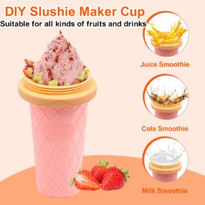 Slushie Maker Cup - DIY Magic Quick Frozen Smoothies Cup for Homemade Milk Shake Ice Cream Maker, Cooling Cup, Double Layer Squeeze Slushy Maker Cup,Birthday Funny Gifts for Kids &Friends &Family