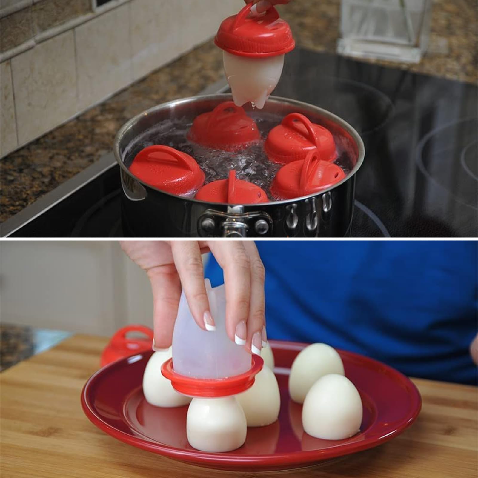 6 Pcs Egg Cooker and Steamer, Prepare Hard Boiled Eggs without the Shell DESERVED TO OWN FOR QUALITY LIFE