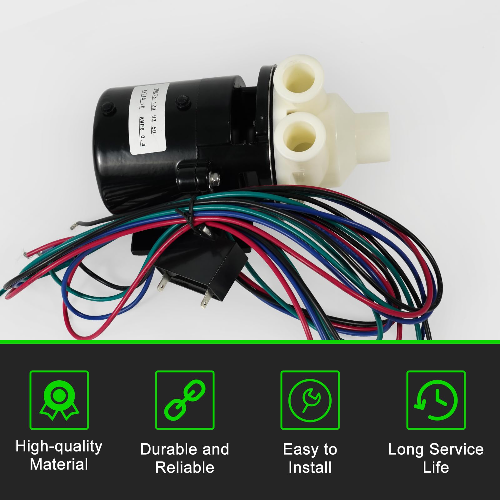 LEAPTREND APTA92P10WD1 Pump Motor Assembly with Capacitor Fit for Hoshizaki Ice Machine 120V KM-320 KM-500 KM-600 KM-630 KM-650 KM-800 KM-900 Series 900-SD B-500PF B-700PF URC-12F KM-450