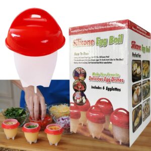 6 Pcs Egg Cooker and Steamer, Prepare Hard Boiled Eggs without the Shell DESERVED TO OWN FOR QUALITY LIFE