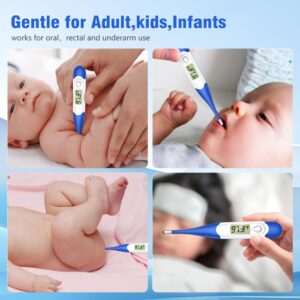 CHENGYOUDE Digital Oral Thermometer for Fever,Thermometer for Adults with 10 Seconds Fast Reading, Basal Thermometer with Accurate & Easy to use for Adults and Kids.