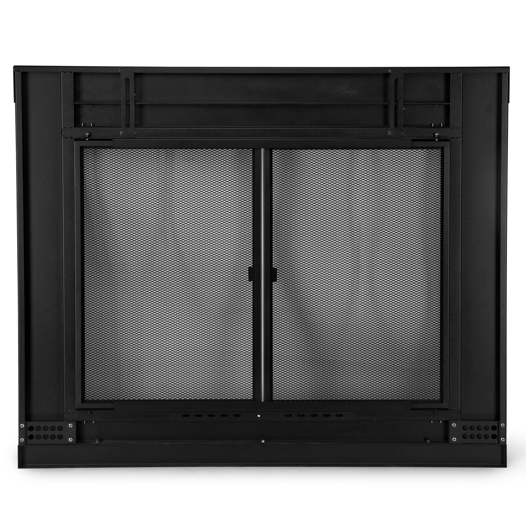 Stanbroil Fireplace Glass Cabinet-Style Door, Black Finish, Large, Decorative Fireplace Screen Door for Fireplace Accessories