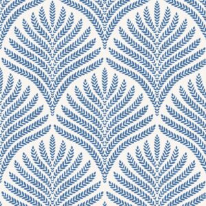 Cohoo Home Blue White Wallpaper Peel and Stick Wallpaper Boho Contact Paper for Cabinet Modern Wallpaper Self-Adhesive Wallpaper Leaf Leaves Geometric Wallpaper Bathroom Bedroom Waterproof 17.3“×393”