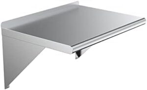 express kitchquip stainless steel wall shelf | metal shelving | garage, laundry, storage, utility room | restaurant, commercial kitchen | nsf certified | (24” x 24”)