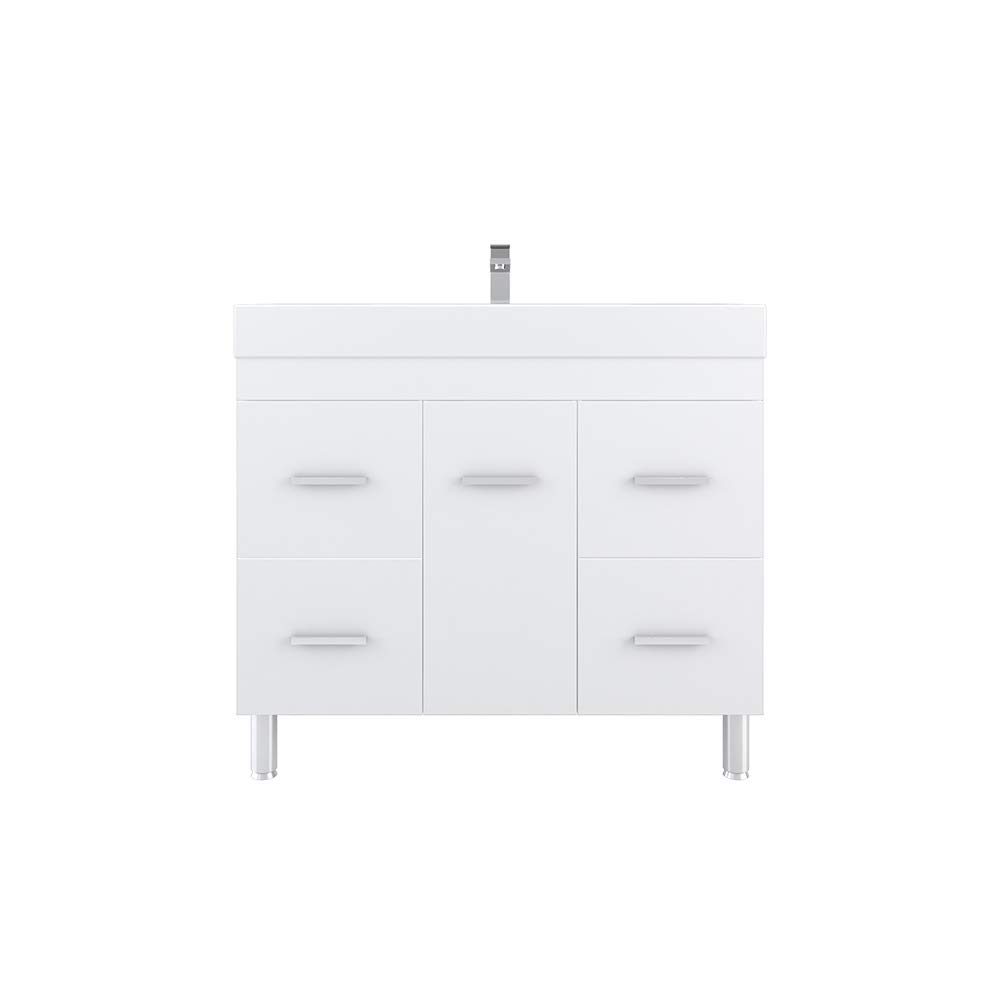 Alya Bath Ripley Bathroom Vanity, 42", White