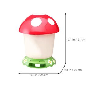 MAGICLULU Mushroom Trash Can with Foot Pedal Plastic Wastebasket Cute Garbage Container Bin Recycle Can for Kitchen Bedroom Living Room Bathroom Home Office Decoration